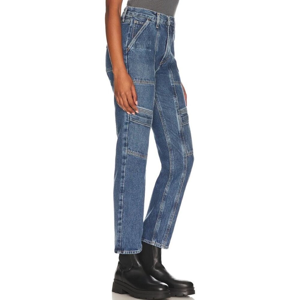 AGOLDE Cooper Cargo Jean in Regulation High Rise Straight Leg Blue Size 29 NEW - Picture 5 of 10